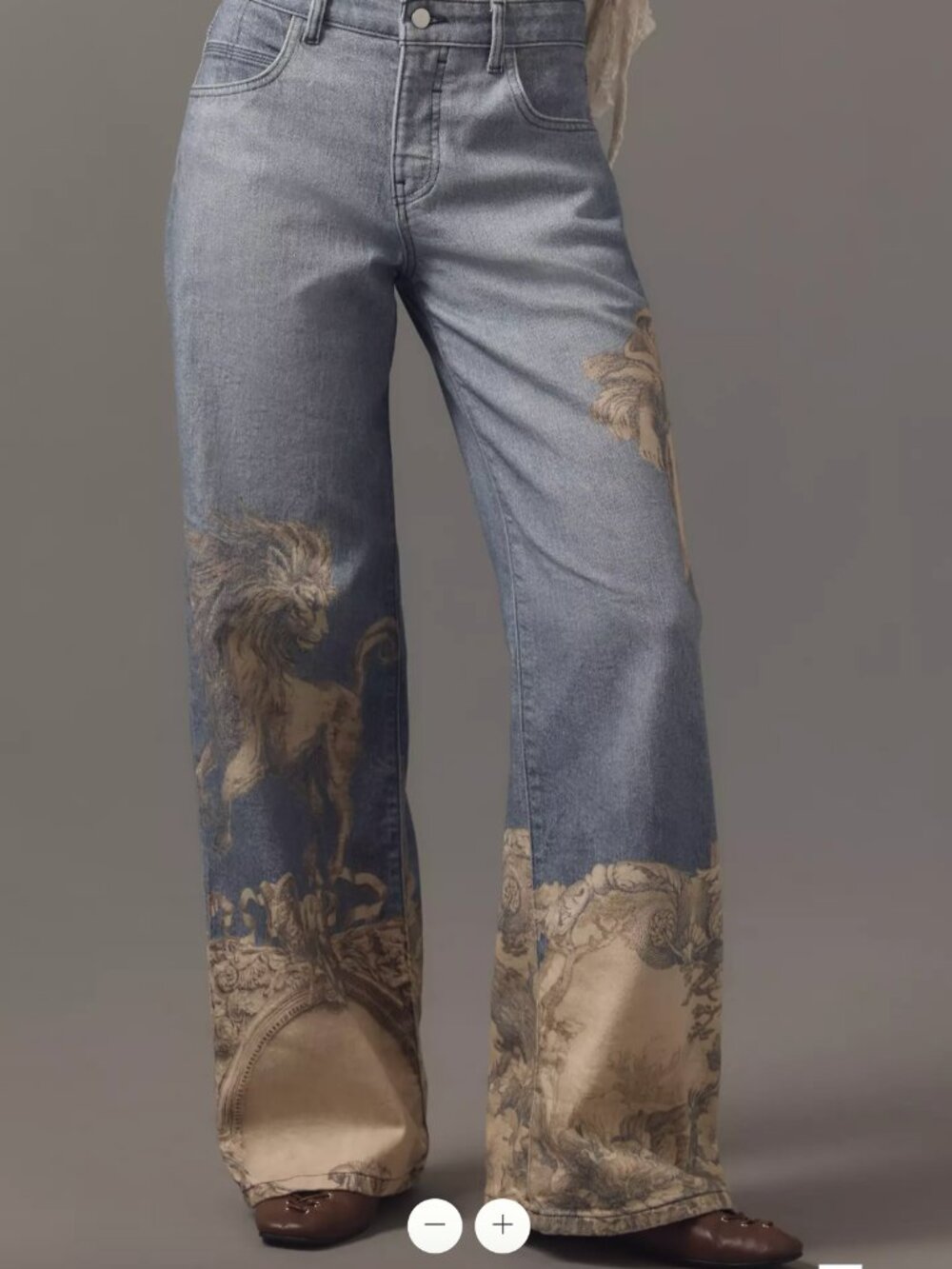 Pilcro Low-Rise Wide-Leg Jeans ZBO PRINT 34